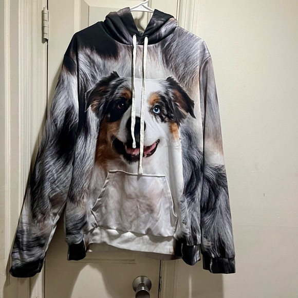 Dog themed sweatshirt with hoodie and Sherpa inside - Picture 8 of 16